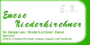 emese niederkirchner business card